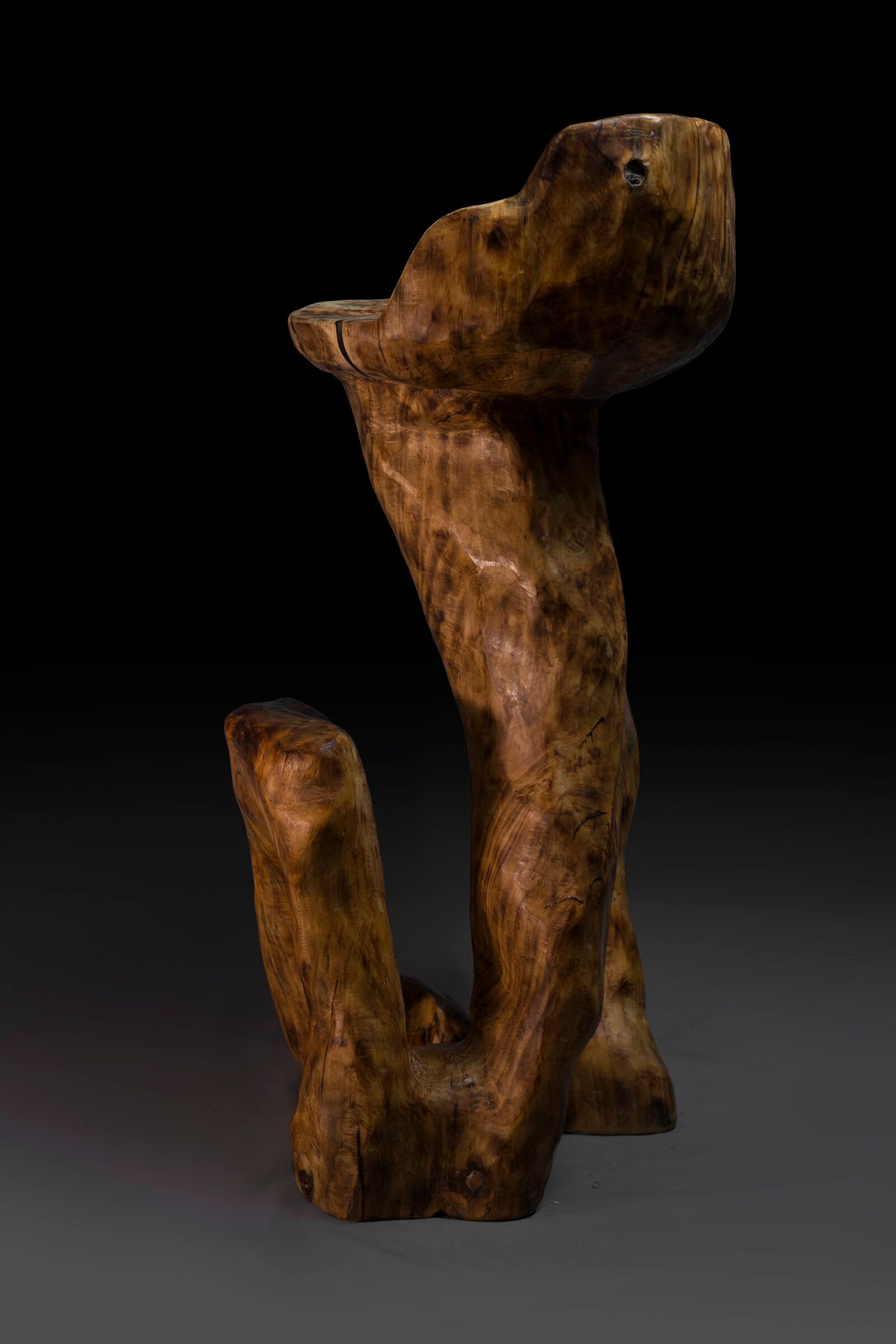 Высокий деревянный стул со спинкой Logniture Makha ARCH-00074516 - Вид №3