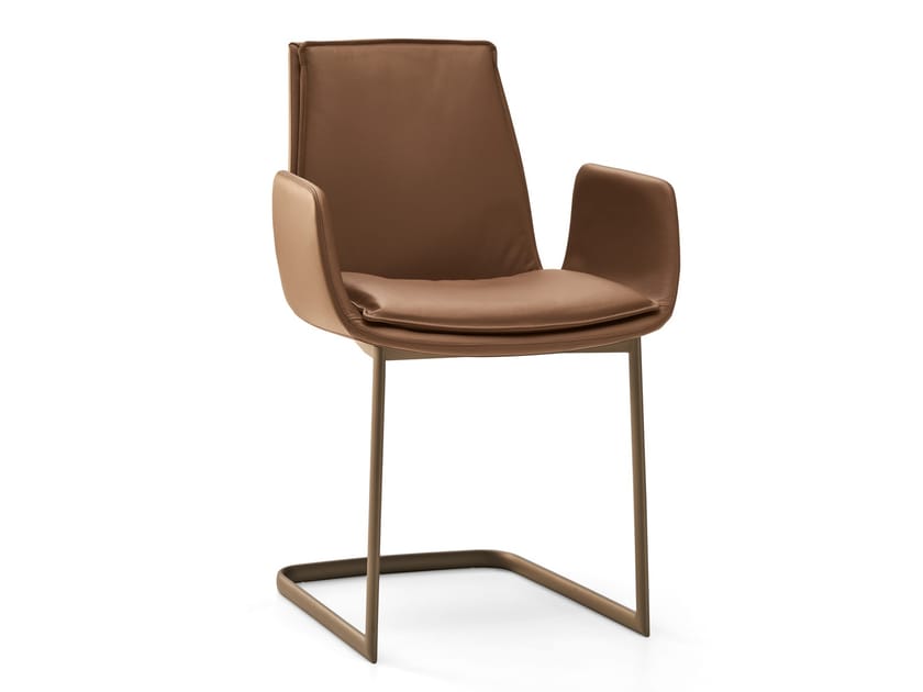 Кожаный консольный стул с подлокотниками EFORMA Lara ARCH-00094478