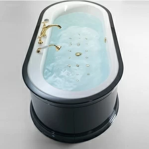 Ванна отдельно стоящая с аэромассажем Yuma Style gold 200 см