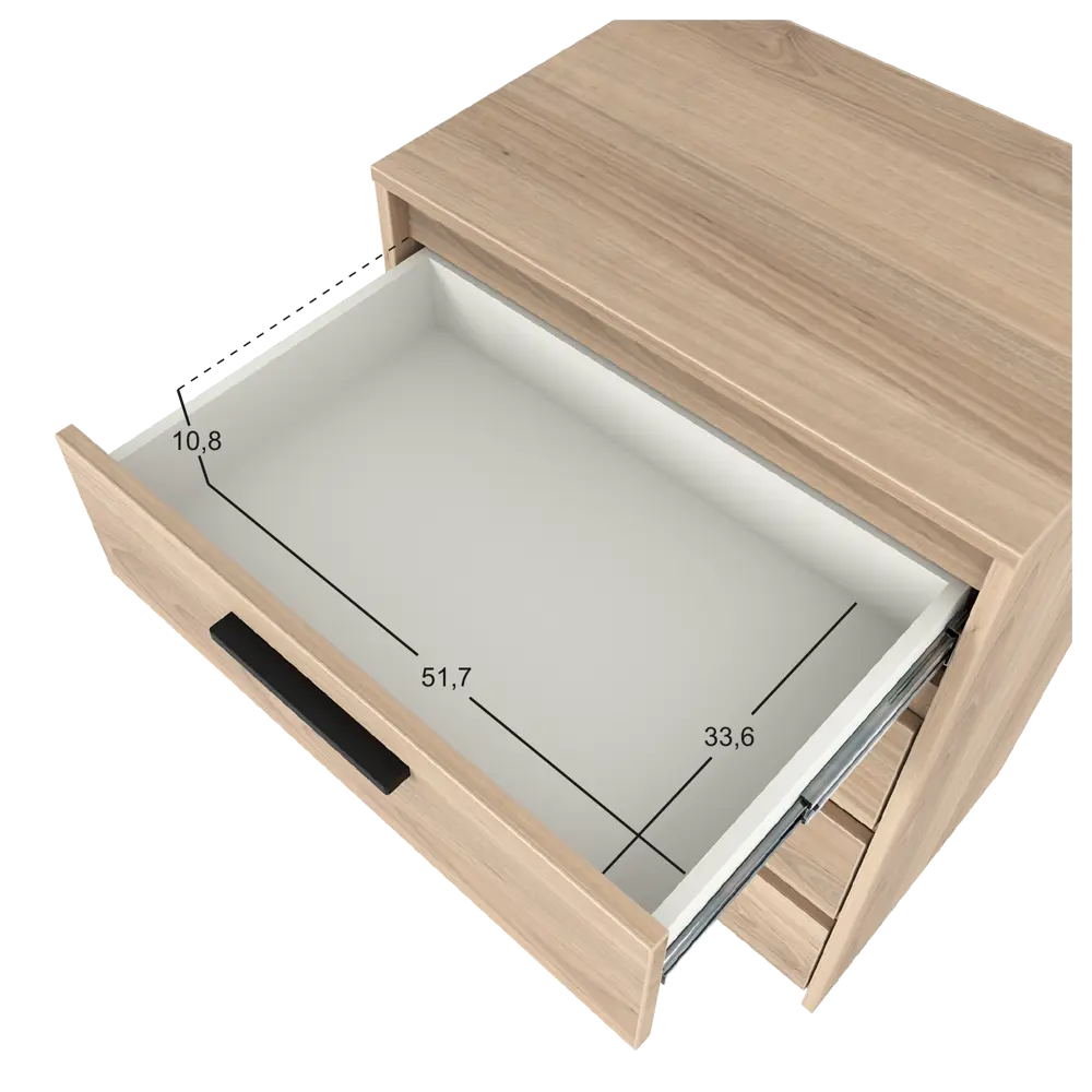 Комод Лион 4 ящика 60x84x41,7 см ЛДСП цвет дуб комано 89428005 STLM-2009974 Santreyd - Вид №7