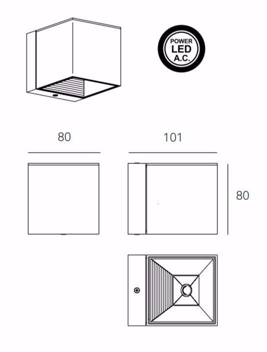 Milan Iluminacion Настенный светодиодный светильник отраженного света с диммером Dau 6818 - Вид №1