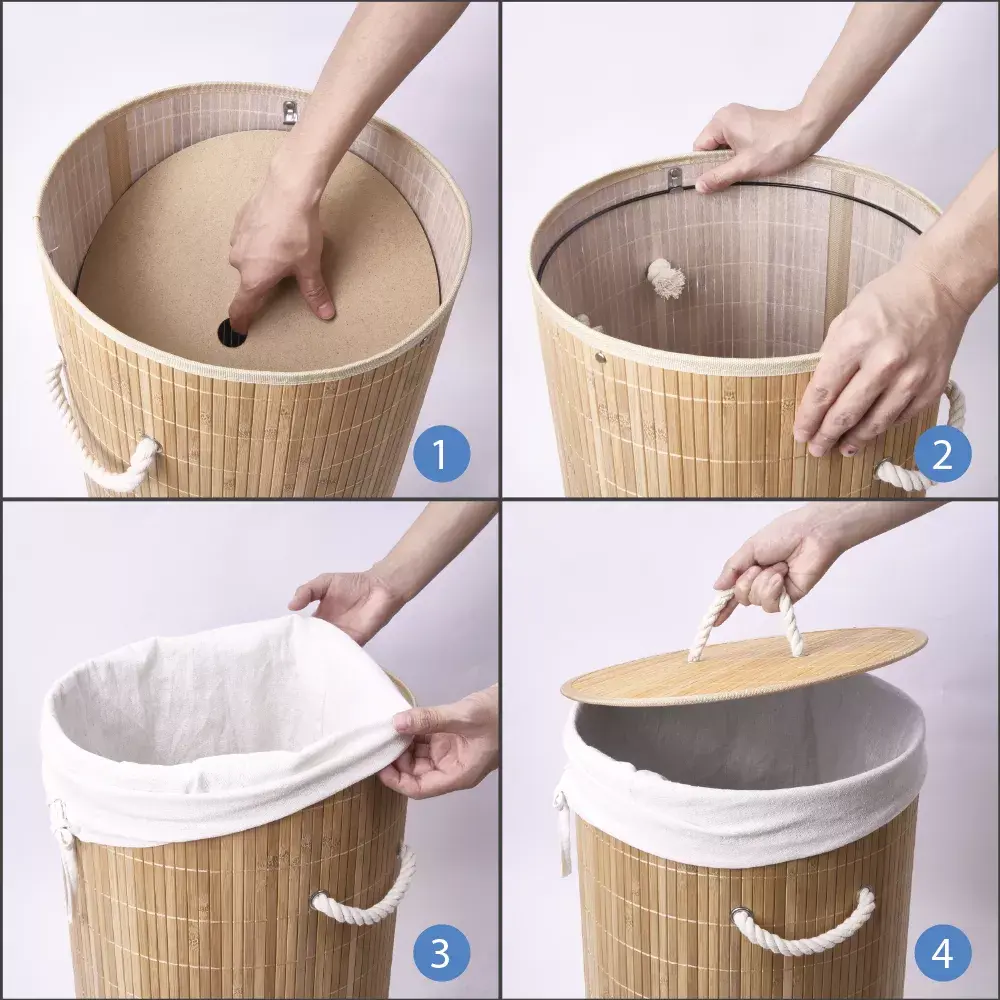 Корзина для белья Sensea Bamboo 60 л цвет бамбук 82857029 STLM-2092991 - Вид №9