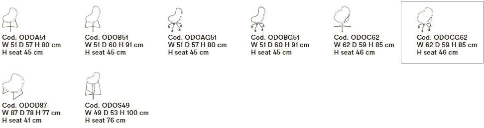 Tacchini Офисный стул с подлокотниками на колесиках Doodle sun-id-1486712 - Вид №3