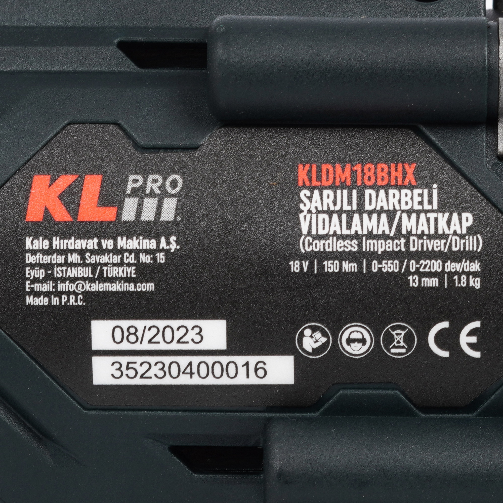 Дрель-шуруповерт KLPRO KLDM18BHX-80 9176489 STDN-0009444 - Вид №3