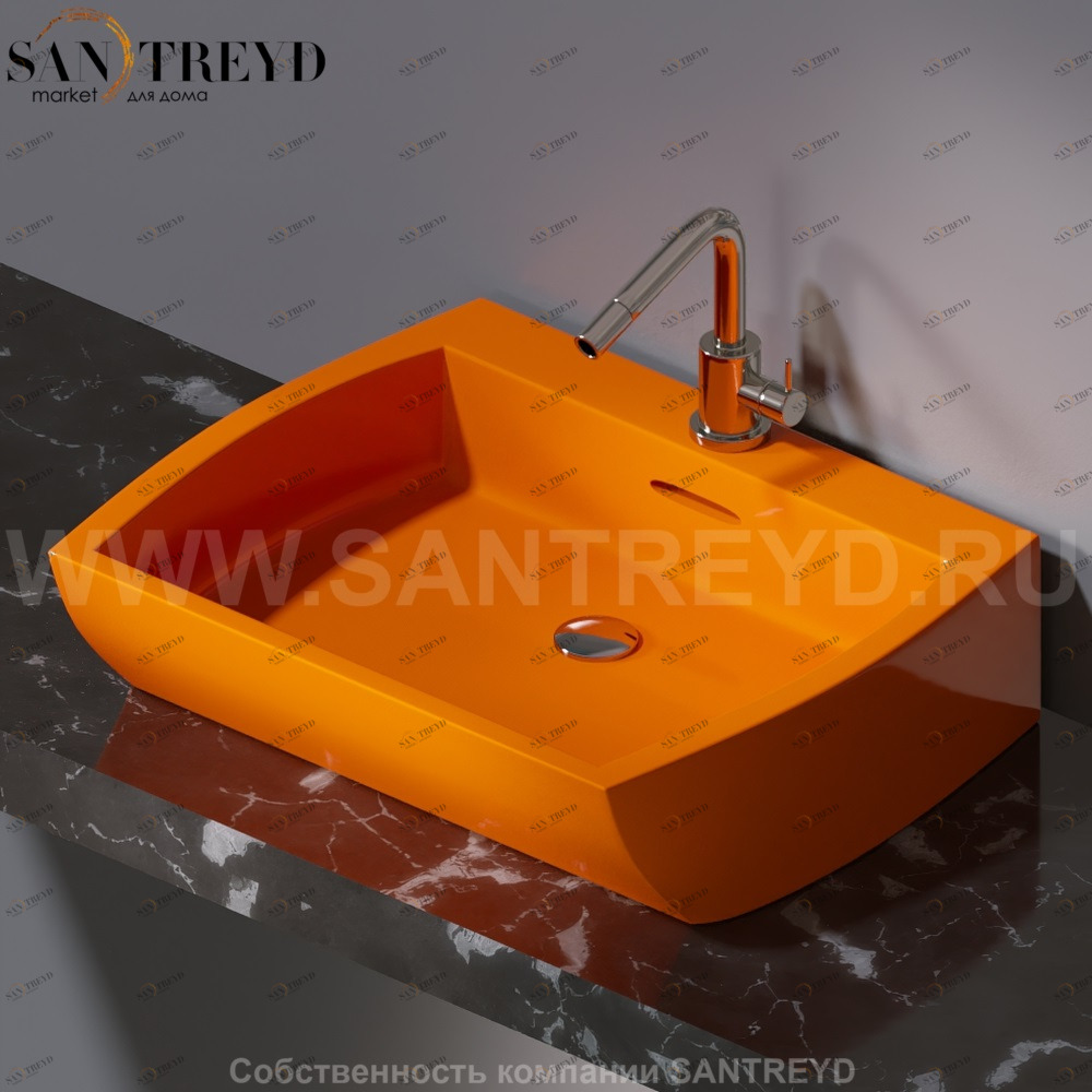 L282.114 Накладная раковина на столешницу  овальная A. e T. Italia SQUARE AeT ITALIA