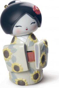 10669109 LLADRO Фигурка Lladro "Кокеши с подсолнухом" 9х14см Фарфор