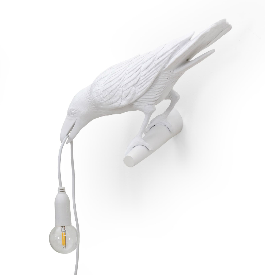 Светильник настенный Bird Lamp Looking Left, белый Seletti 14734 - Вид №4