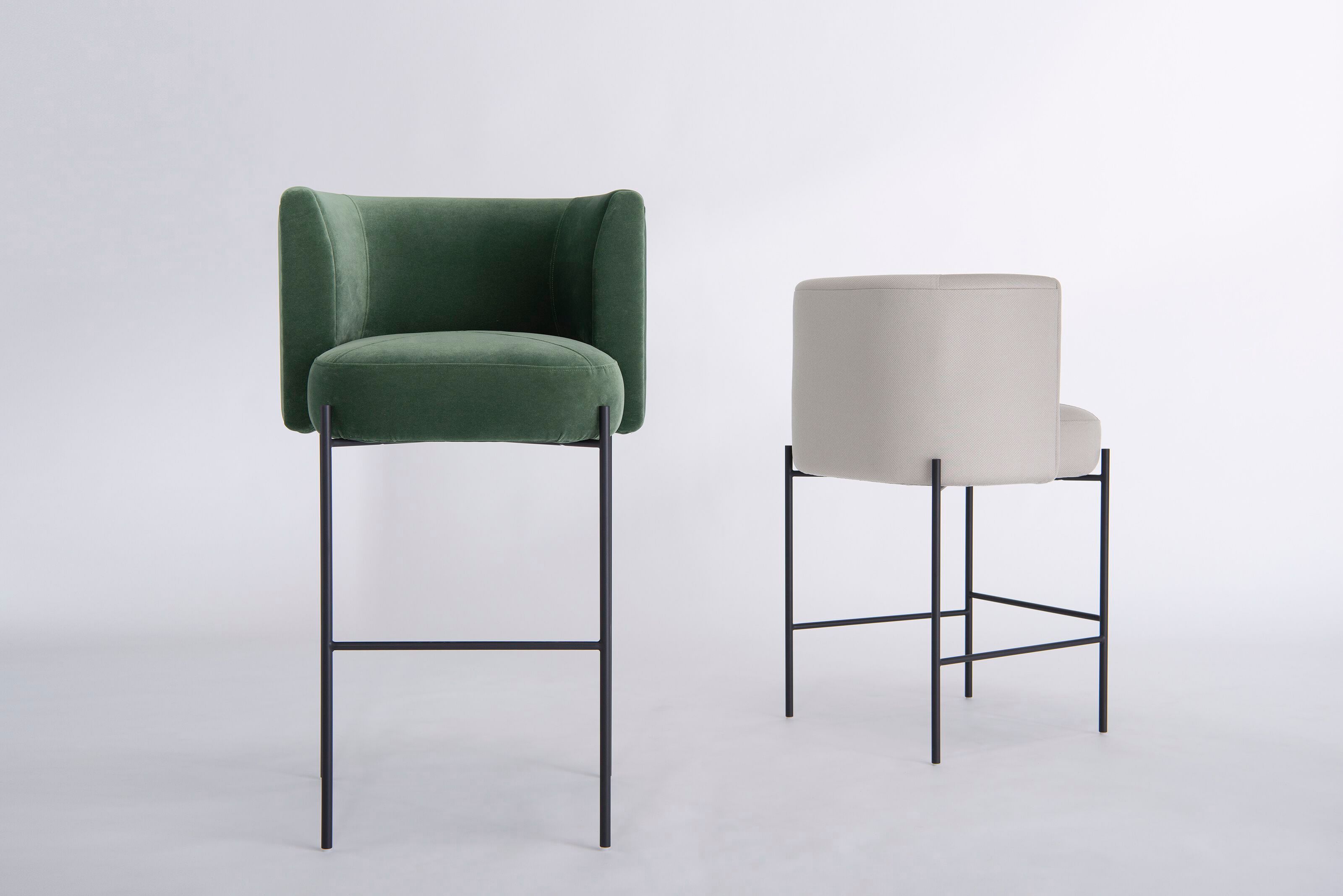 Высокий тканевый мягкий стул со спинкой Phase Design Capper ARCH-00130620 - Вид №10