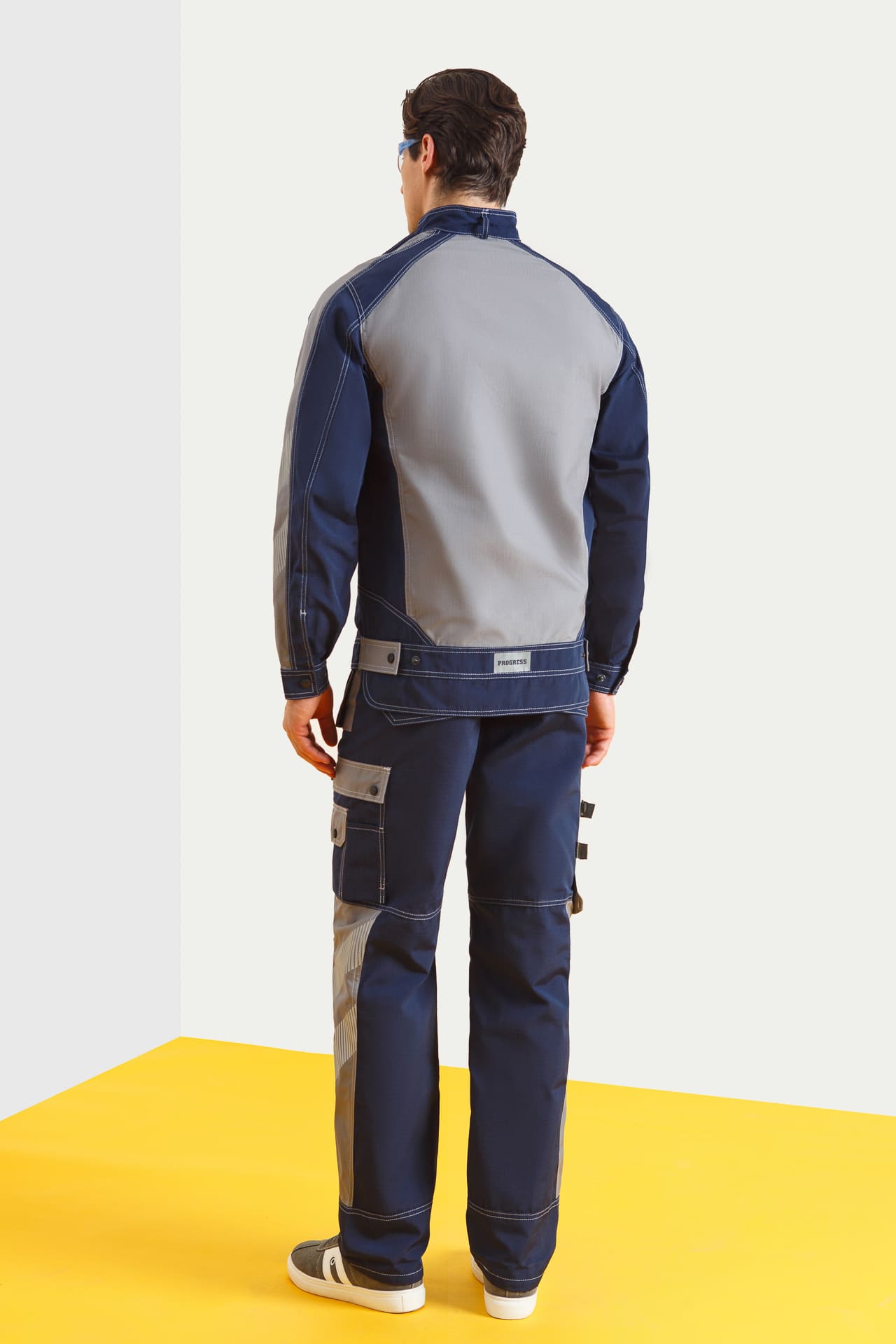 68840 Костюм "Прогресс" темно-синий с серым  Летняя спецодежда  размер 60-62/182-188  - Вид №9