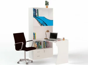 Стол-стеллаж ABC-KING La-Man, (левый голубой