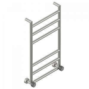 U5C-TWR6H2 Полотенцесушитель Современный круглый, 6 перекладин, 533 мм x 922 мм, водяной, с 2 декоративными крестовыми рукоятками Thg-paris Paradise Матовый никель