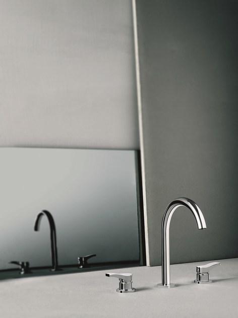 ABOUTWATER Смеситель для раковины на 3 отверстия Al/23 sun-id-1470212 - Вид №2