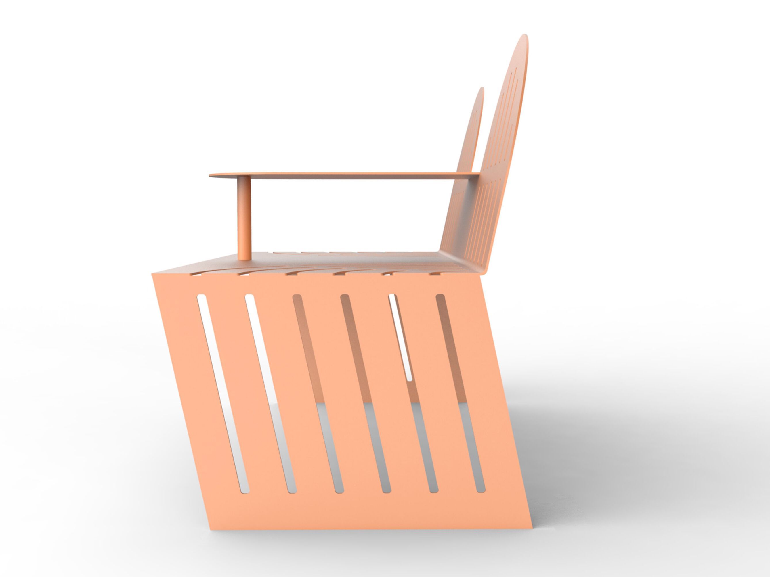 Стальная скамья со спинкой CITYSì KEY WEST ARCH-00116237 - Вид №2