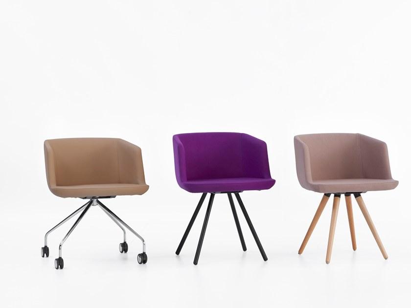 B&T Design Вращающееся кресло на козелке из кожи sun-id-1370315 - Вид №3