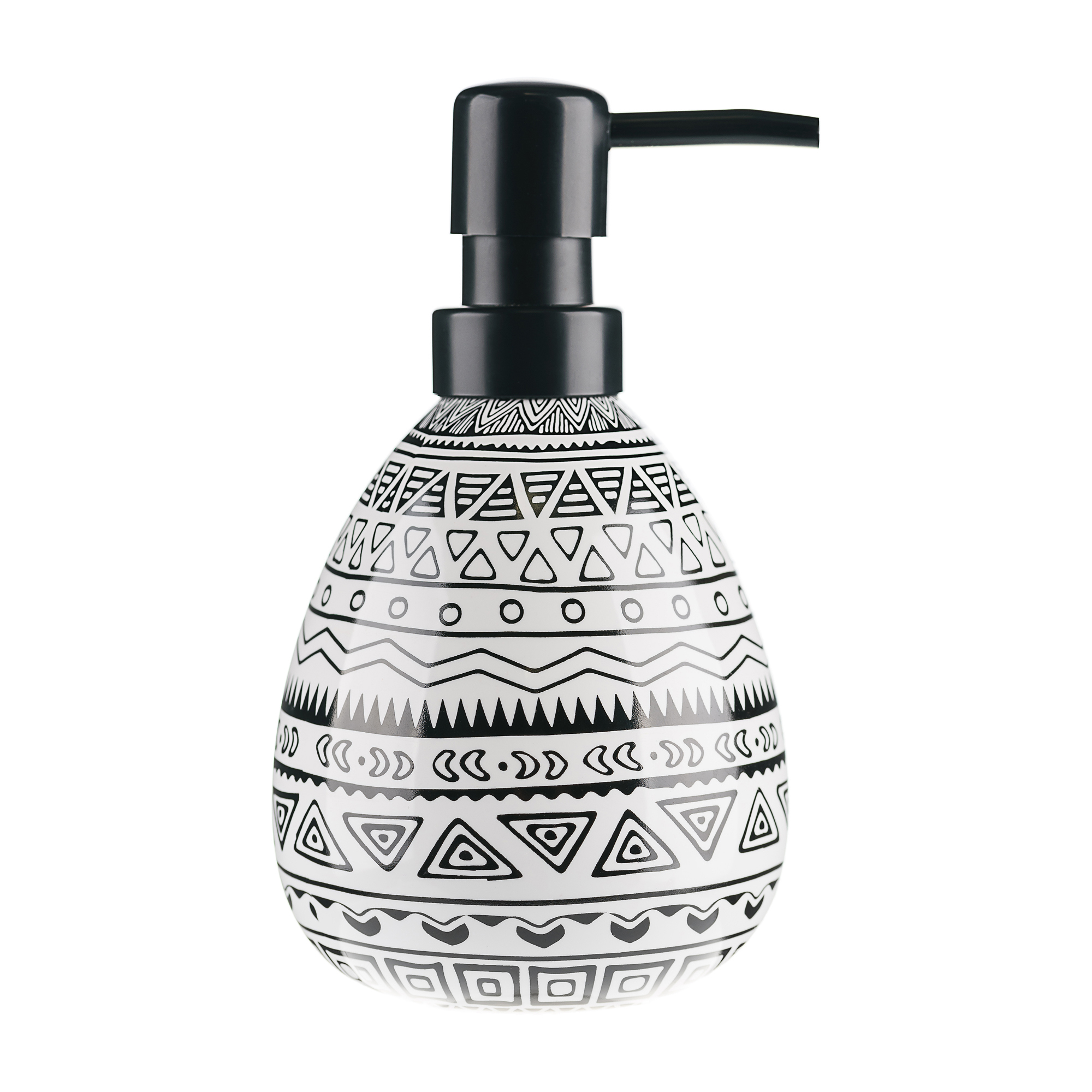 83425111 Дозатор для жидкого мыла цвет белый чёрный Nomads STLM-0041238 MOROSHKA 