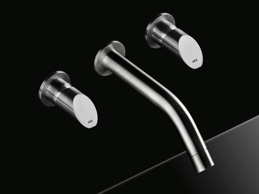 Настенный смеситель для раковины из нержавеющей стали с 3 отверстиями MGS ARCH-00022681 - Вид №1