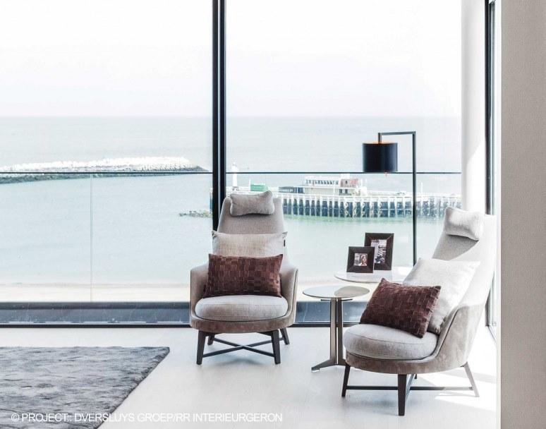 Flexform Кресло из ткани с высокой спинкой Guscioalto sun-id-1376695 - Вид №1