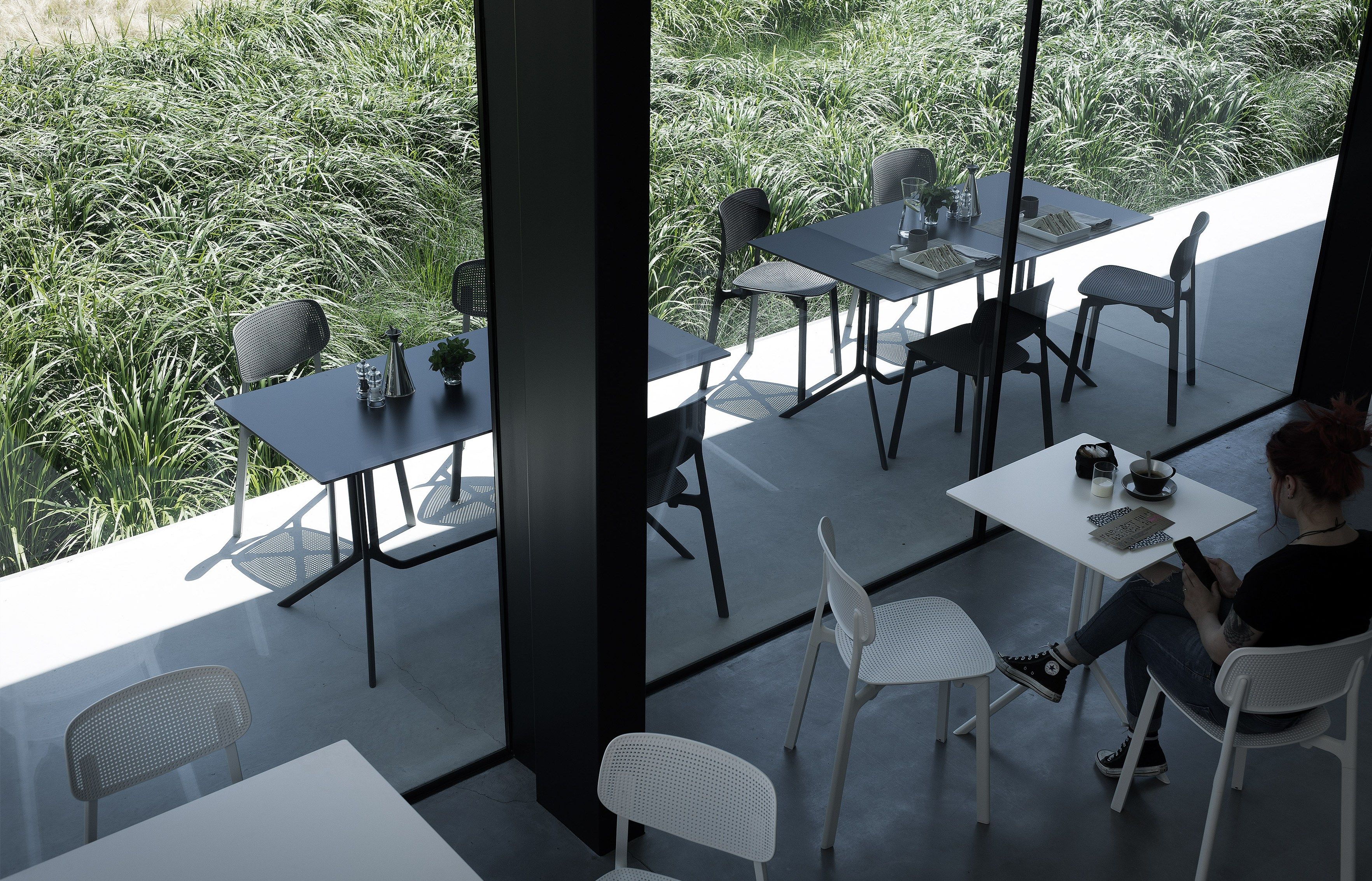 Квадратный складной журнальный столик Kristalia Poule ARCH-00133917 - Вид №6