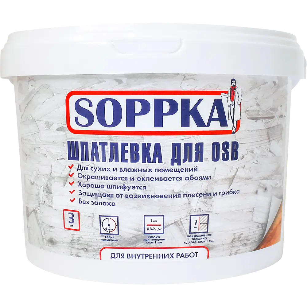 Шпатлевка Soppka для OSB 3 кг 81946625 STLM-2151691 