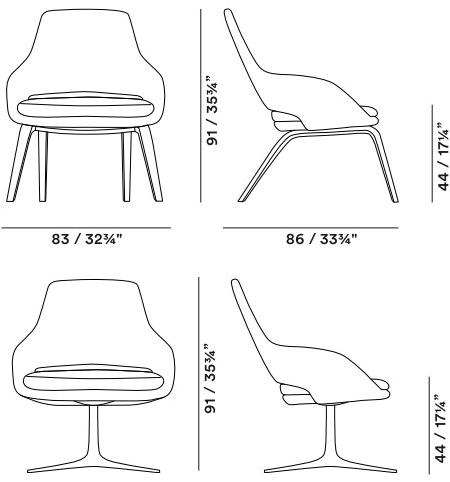 JESSE Кресло из ткани с 4 спицами и подлокотниками Captain lounge sun-id-1361854 - Вид №1