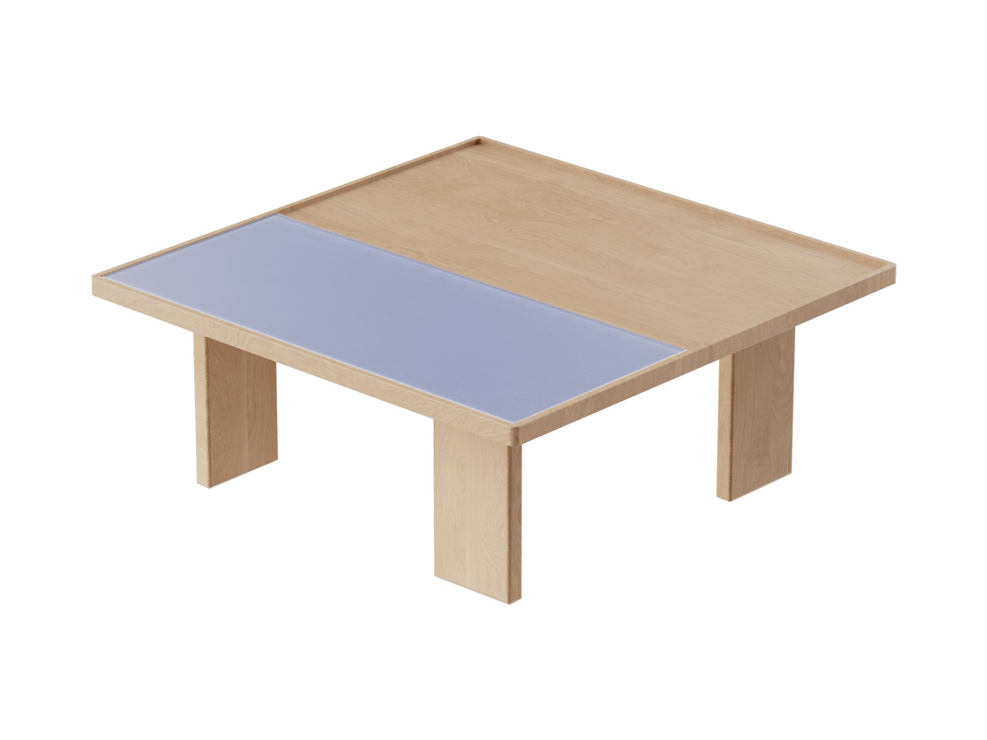 Квадратный журнальный столик из дерева и стекла Noah Living Piet ARCH-00138054 - Вид №13