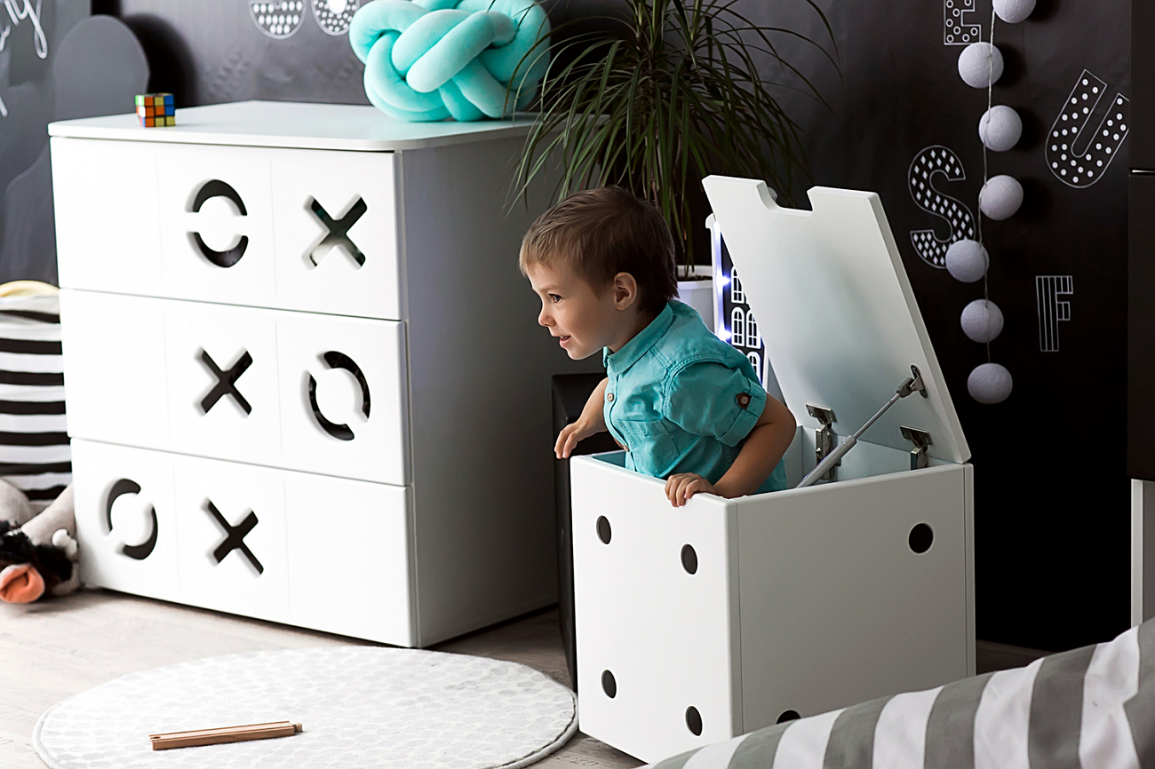 Комод детский с 3 ящиками и декором "Продленка" МАНДАРИН ПРОДЛЕНКА 178742 Белый;серый Santreyd  - Вид №7