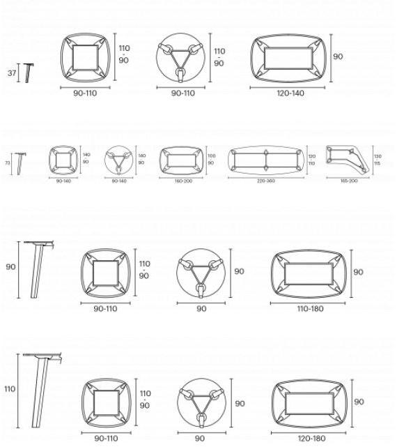 ENEA Прямоугольный деревянный стол Lts system sun-id-1396921 - Вид №11