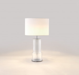 074211 Настольная лампа хромированный металл + белый абажур Aromas del Campo Atina