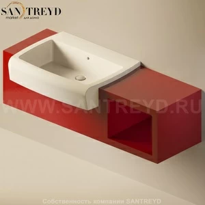 Flaminia UNA Консоль для раковины от 140 до 240 см с местом хранения красная UNA75V1.3011