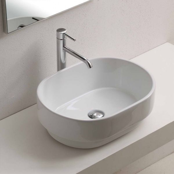 A029 Накладная раковина на столешницу  овальная Neroceramica BASINS