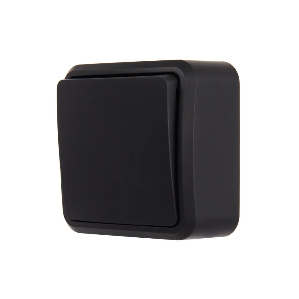 Выключатель LEXMAN First накладной одноклавишный черный матовый 88780874 First 1 STLM-1532042 - Вид №1