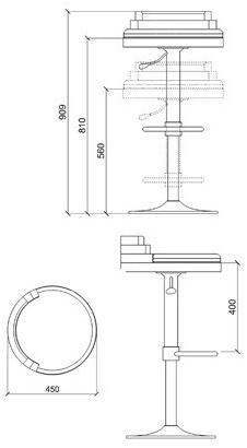 Zuri Design Высокий табурет с подставкой для ног  00700  - Вид №8