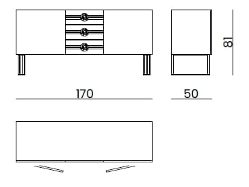 Деревянный шкаф с ящиками Bizzotto Italia Symphony-Infinity ARCH-00056852 - Вид №5