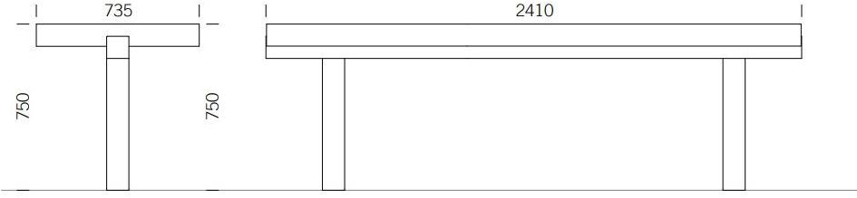BENKERT BANKE Прямоугольный стол для общественных мест из нержавеющей стали Sicorum sun-id-1408348 - Вид №2