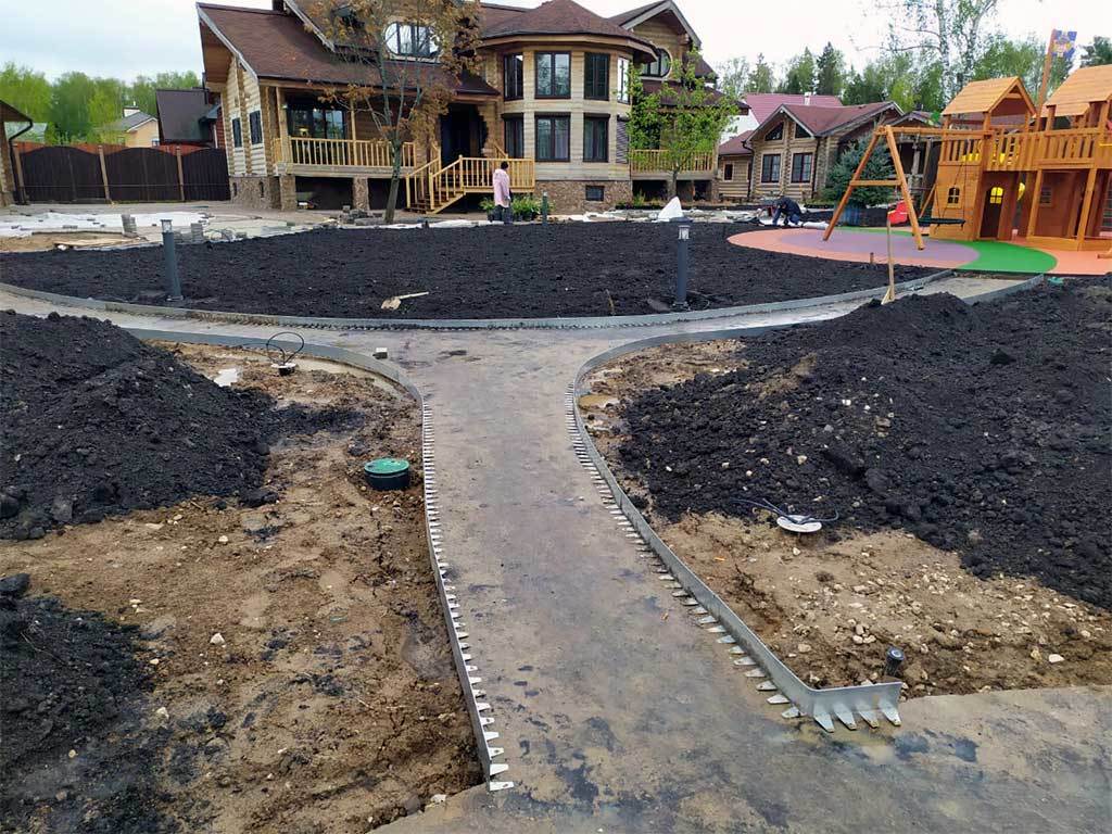 Металлический бордюр 1200*100*70*1,5 компл. ГеоПластБорд GPBST-22 - Вид №8