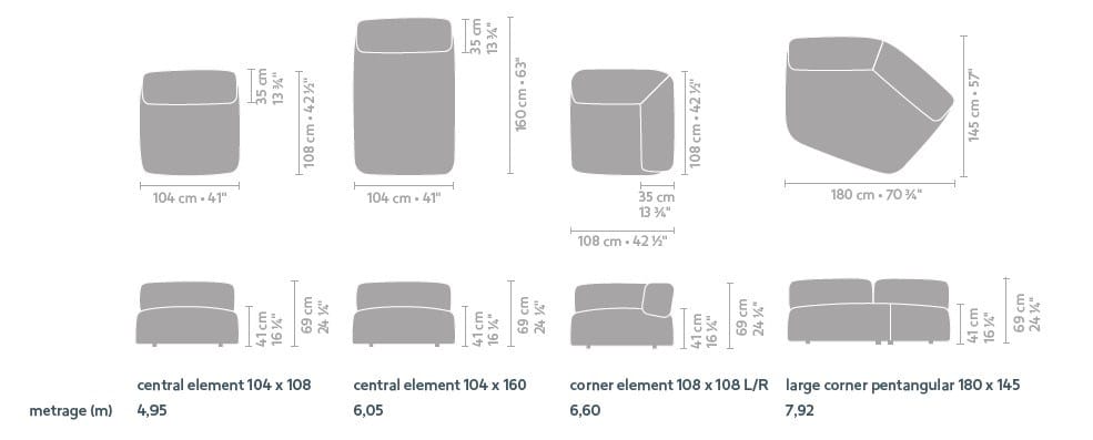 Тканевый изогнутый модульный диван Linteloo Gilbert ARCH-00115499 - Вид №1