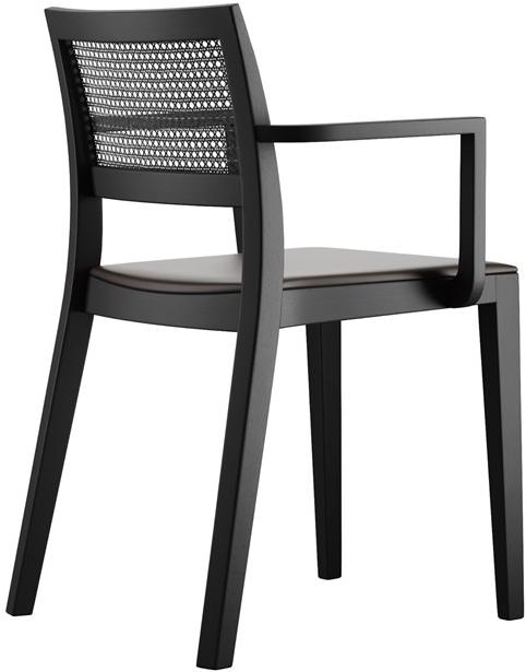 horgenglarus Штабелируемый стул из массива дерева с подлокотниками Lyra 6-540a - Вид №3