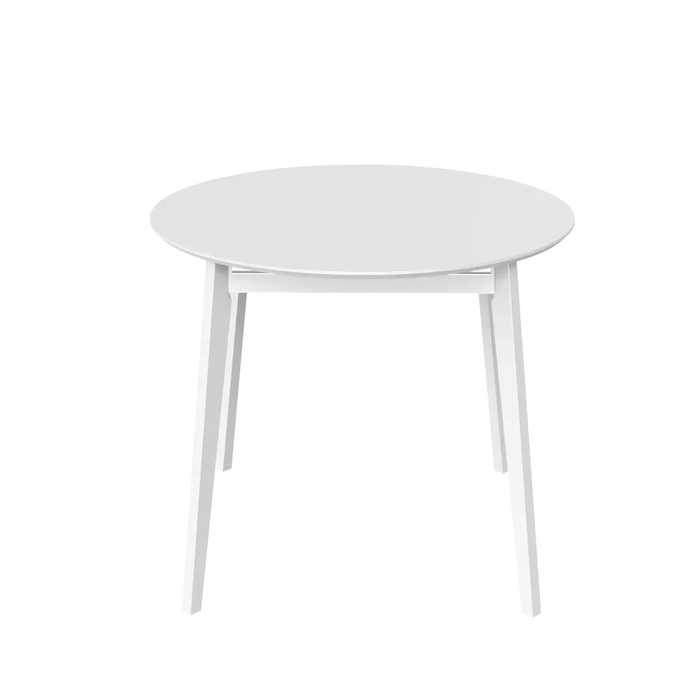 Стол обеденный Монреаль Т1 раскладной 100-130x77x100 см круг МДФ цвет белый Santreyd STLM-2064789 - Вид №4