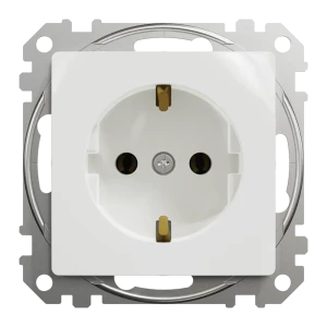 Розетка встраиваемая Systeme Electric Sedna Design с заземлением, цвет белый 84826970 STLM-2188847