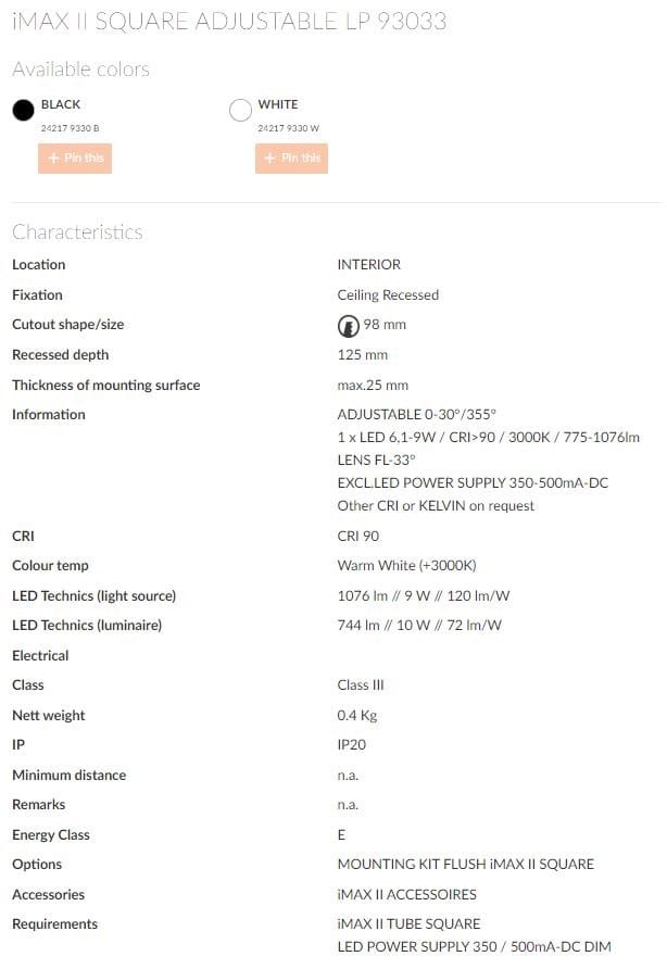 Квадратный светодиодный светильник Deltalight iMAX ARCH-00040447 - Вид №15