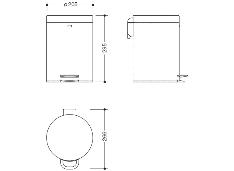 950.05.31501 мусорное ведро HEWI Universalprodukte  - Вид №3