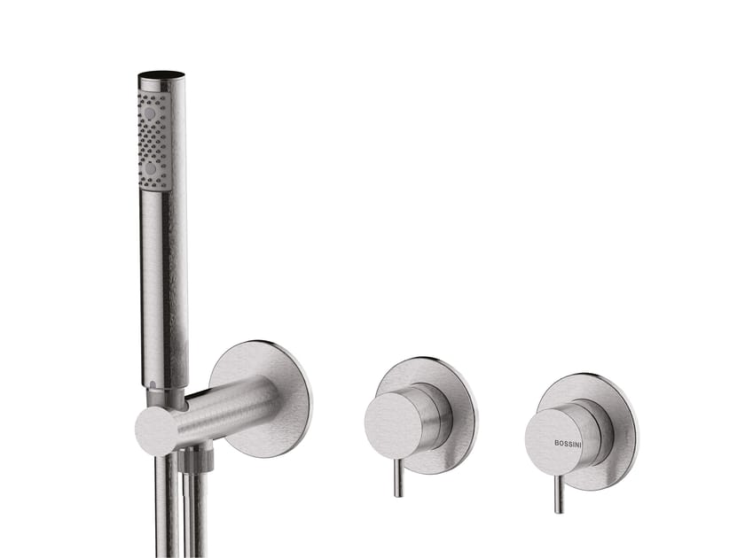 Смеситель для душа с 3 отверстиями из нержавеющей стали Bossini NOBU-Inox AISI 316L ARCH-00129282