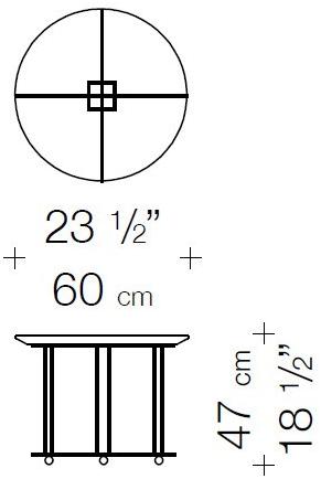 Garbarino Круглый лакированный журнальный столик Aureola Aur cf5 c  - Вид №1
