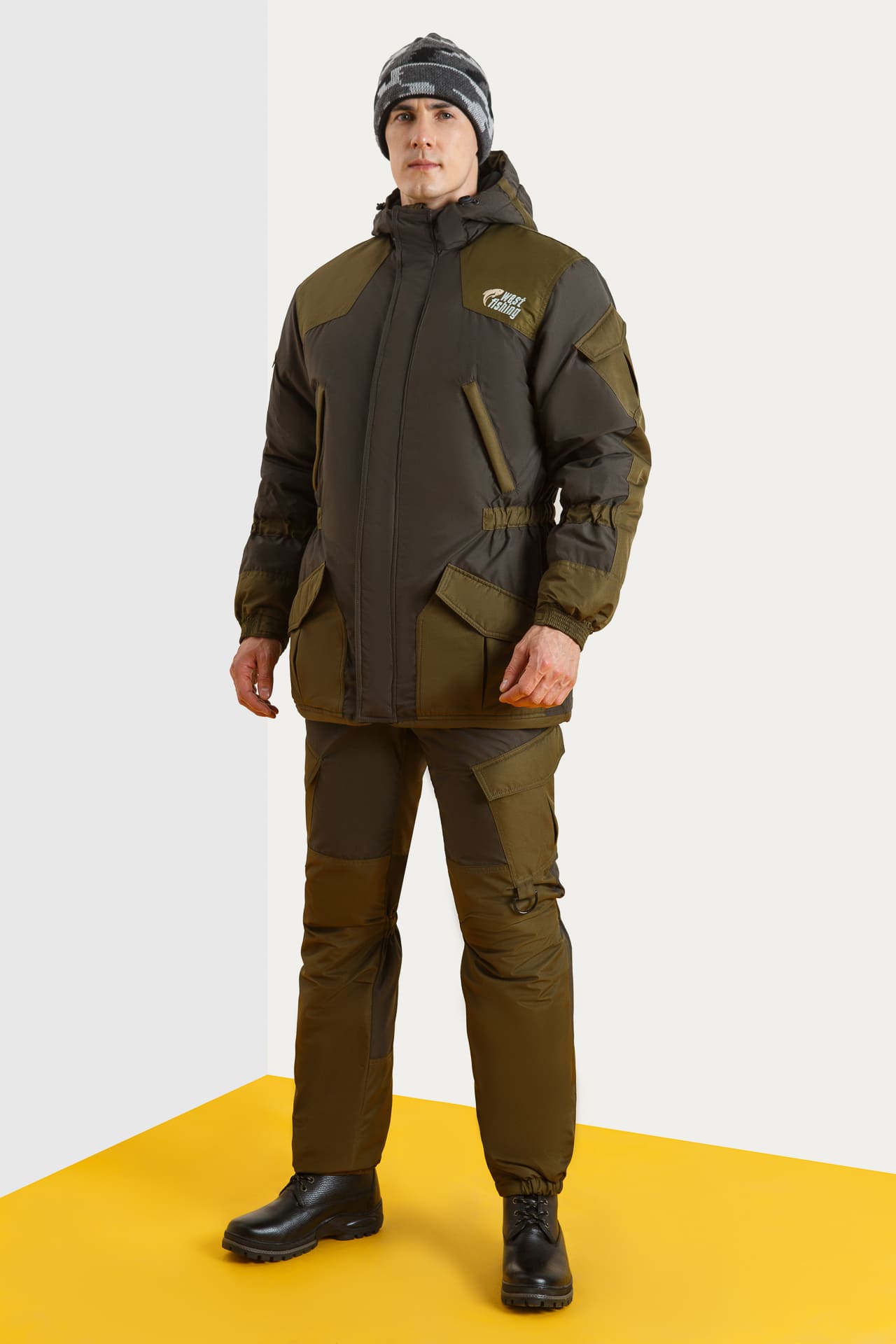 63939 Костюм  зимний хаки West Fishing  Зимняя спецодежда Santreyd  - Вид №8