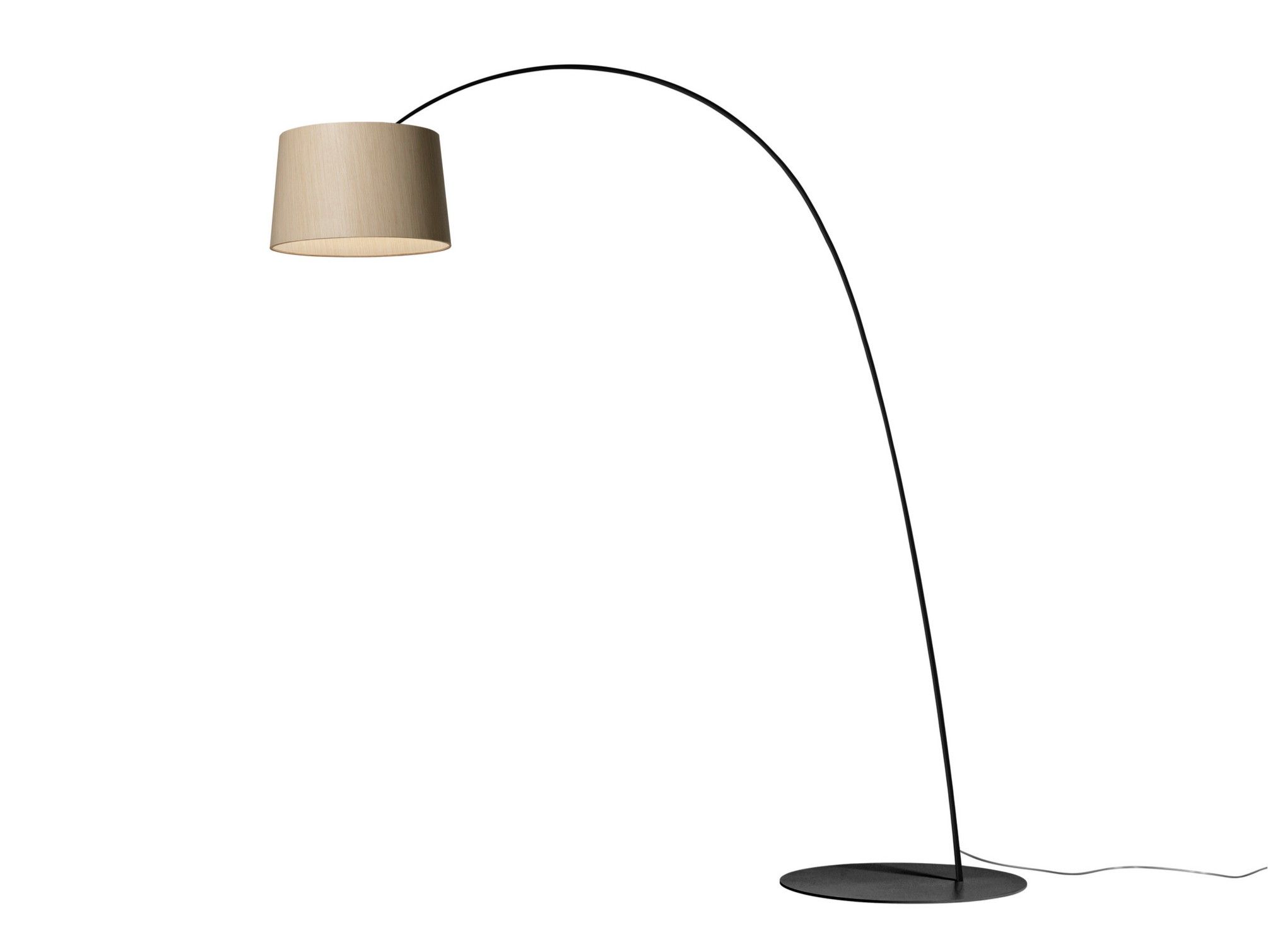 Дуговая лампа с металлическим основанием и дубовым диффузором Foscarini ARCH-00003647