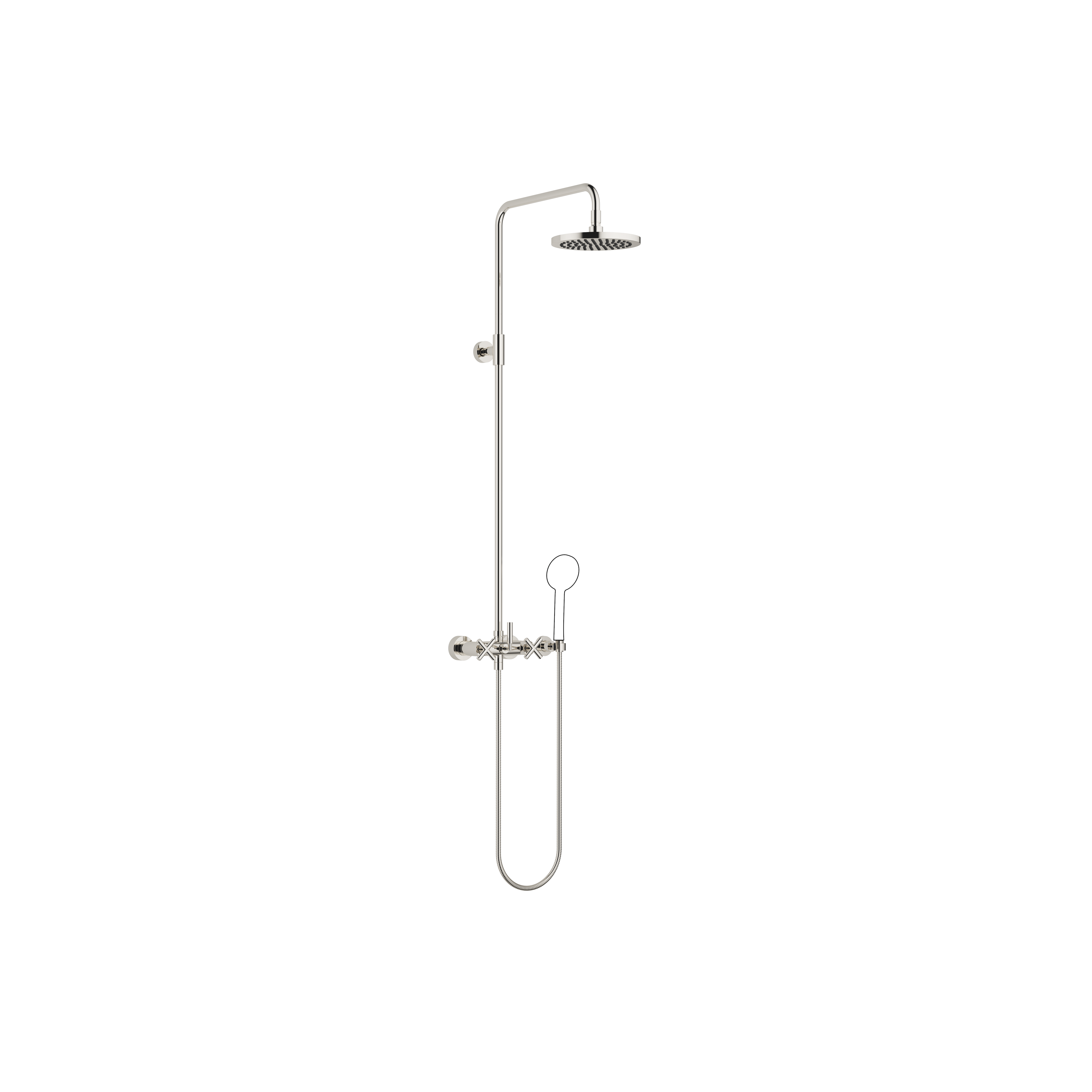 TARA Showerpipe без ручного душа FlowReduce 220 мм - Platinum DornBracht 26633892-08