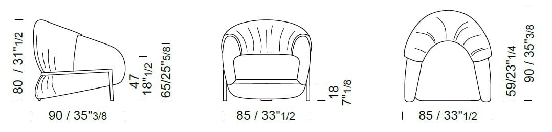 Тканевое кресло с подлокотниками Borzalino SIDNEY ARCH-00010232 - Вид №8