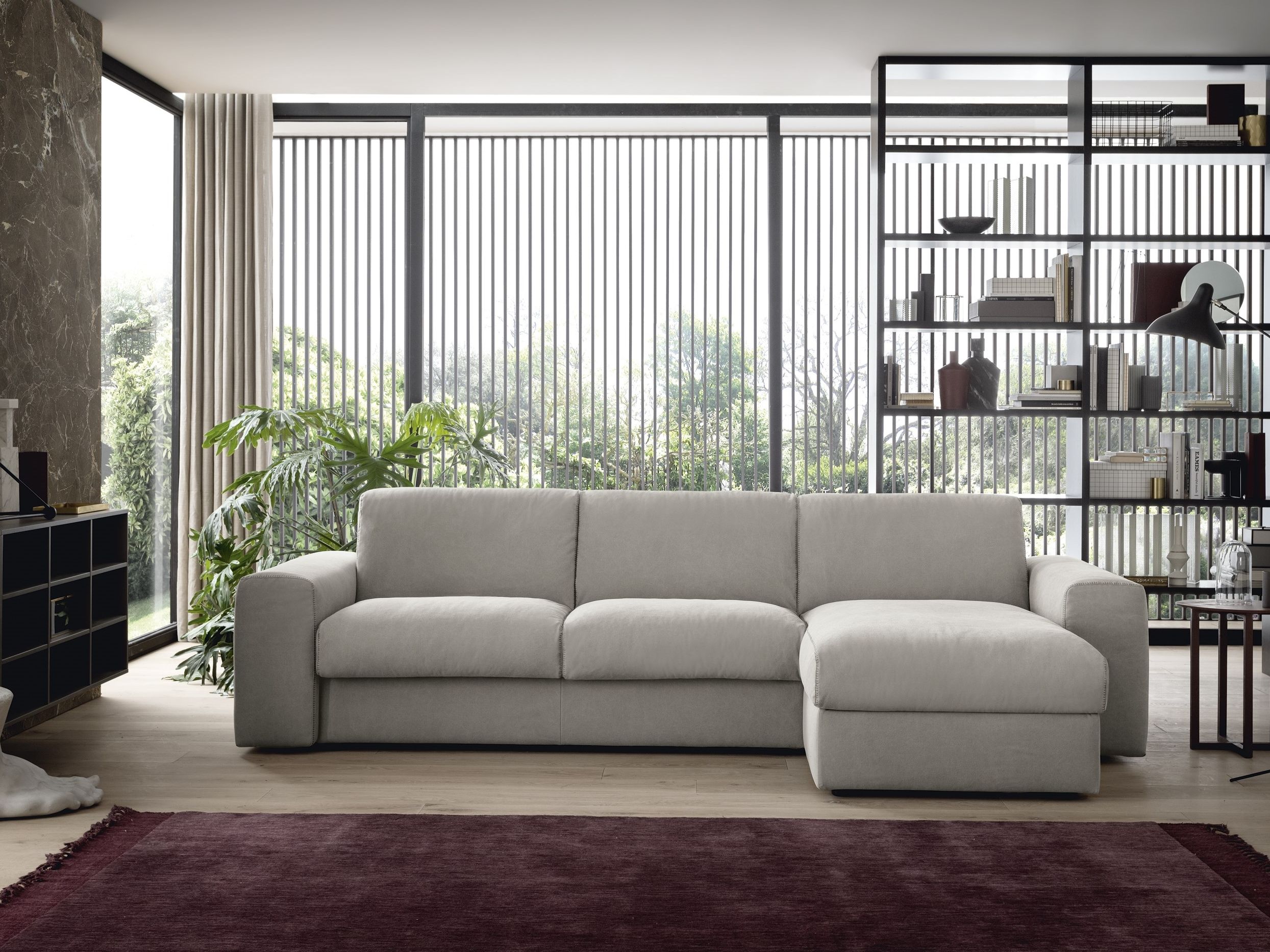 Двуспальный диван-кровать из ткани с полуостровом Felis Day &amp ARCH-00089866