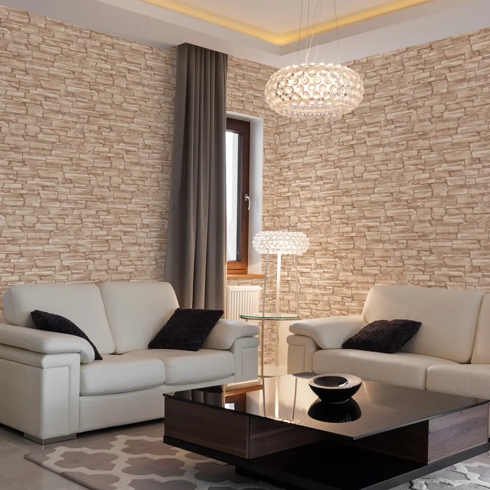 Обои виниловые Home Color Rubble бежевые 0.53 м 11026-22 83118971 STLM-2045214 - Вид №3