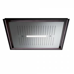 Скрытый квадратный верхний душ из нержавеющей стали со струей дождя, водопадом, распылителем и встроенной системой освещения  NEWFORM Италия